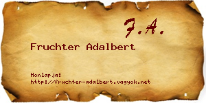 Fruchter Adalbert névjegykártya